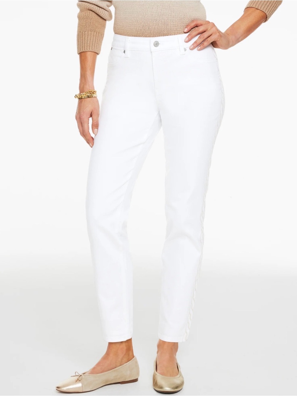 Talbots White Slim Ankle Jeans 4